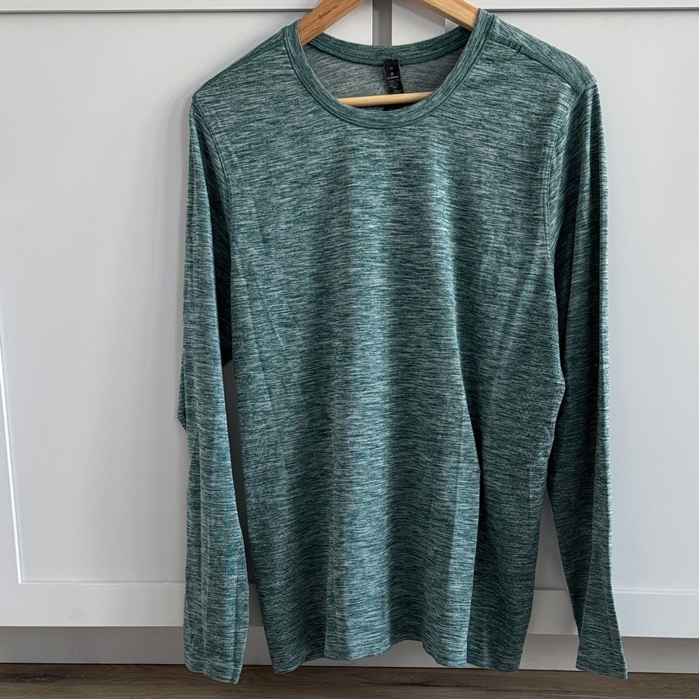 lululemon athletica Teal Heather Long Sleeve Shirt